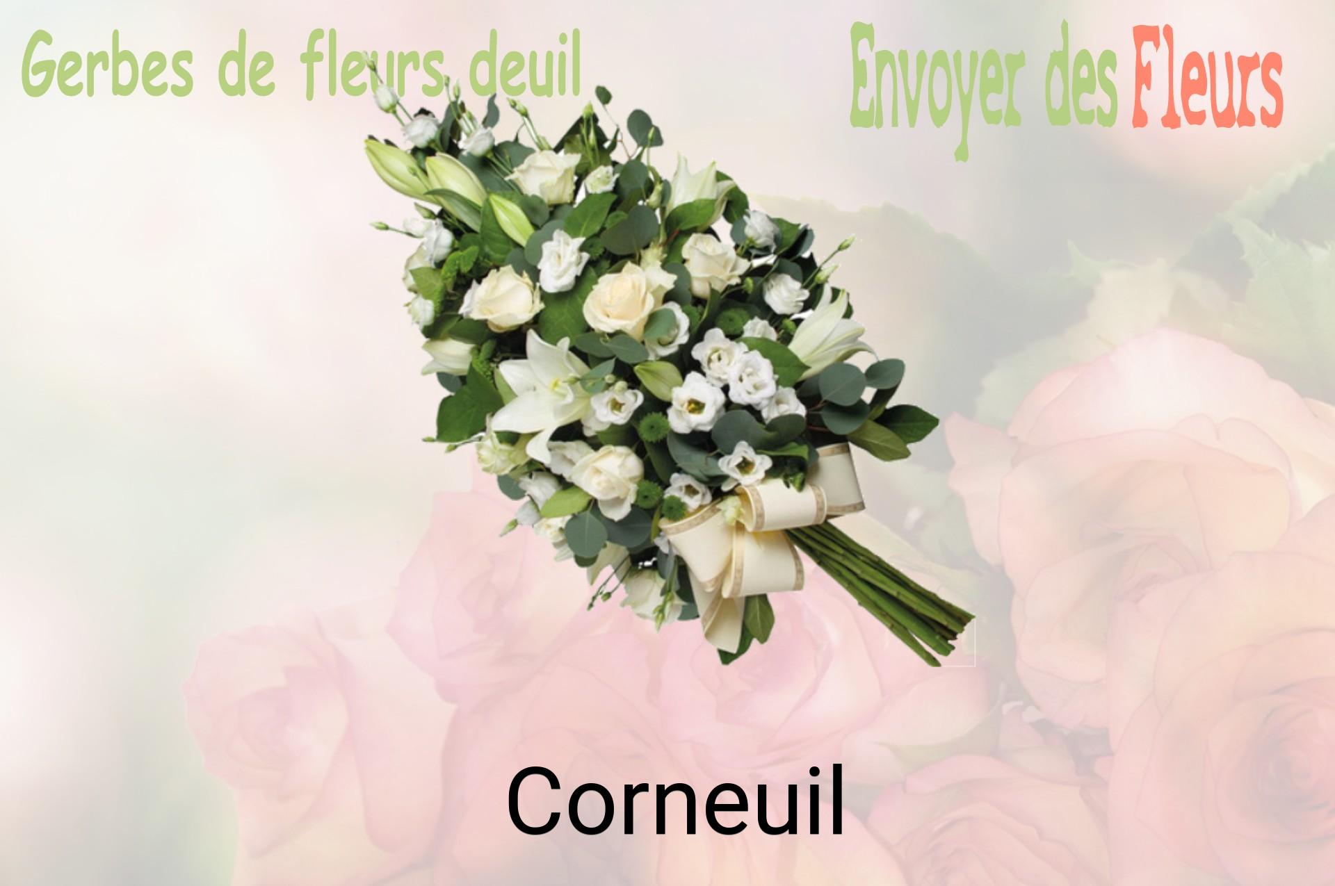 Gerbe de fleurs de deuil livrée à Corneuil